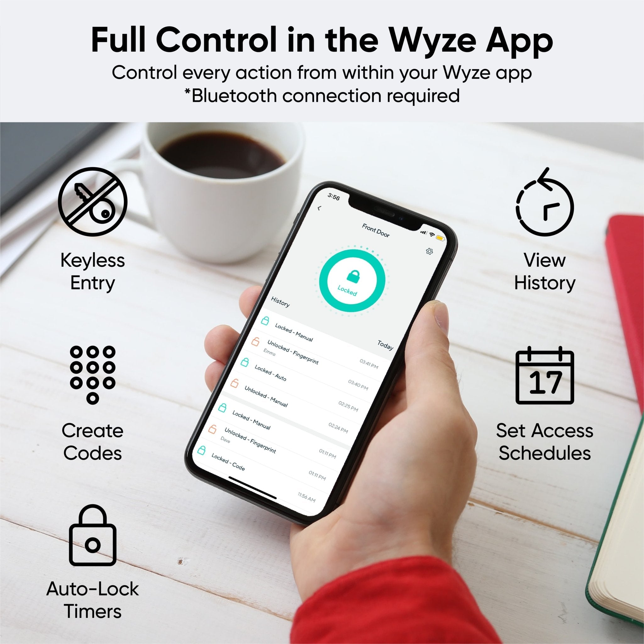 Wyze Lock Bolt | Biometric Bluetooth Smart Lock - Image 3