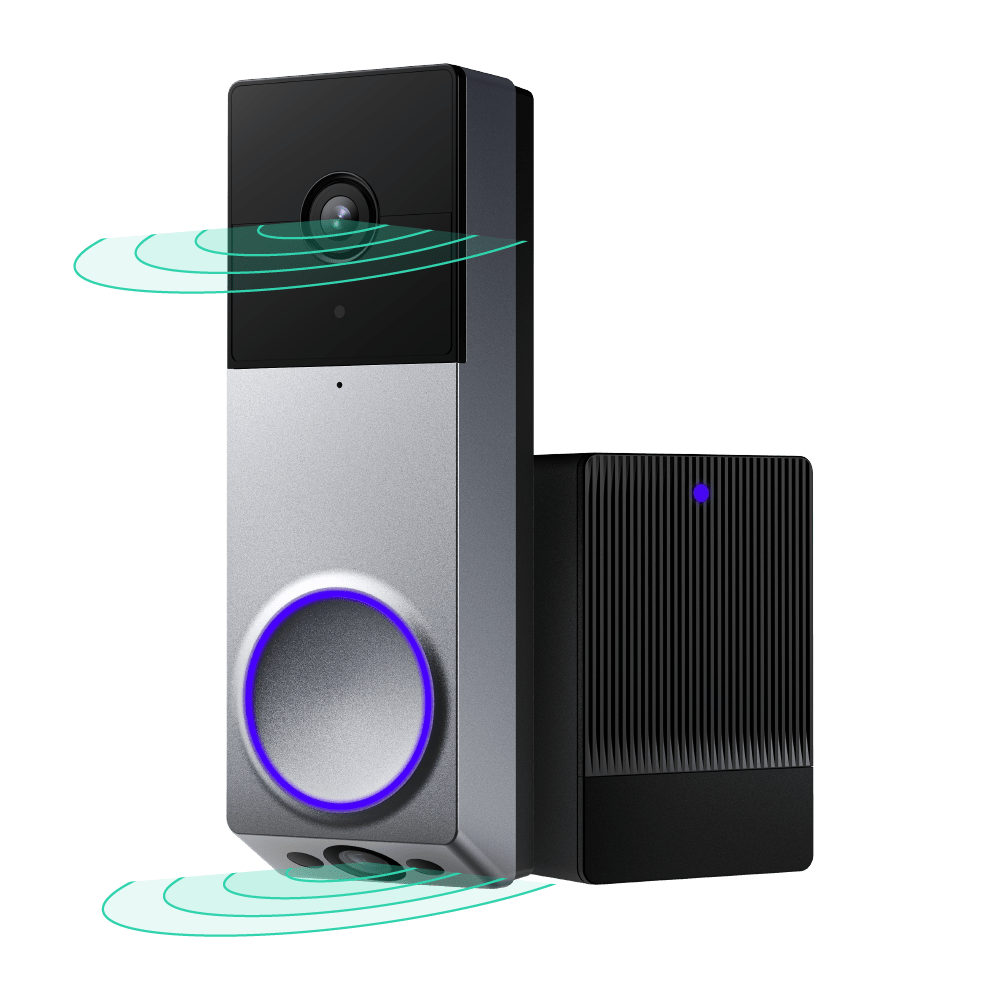 Dual, Battery-Powered Doorbell Camera