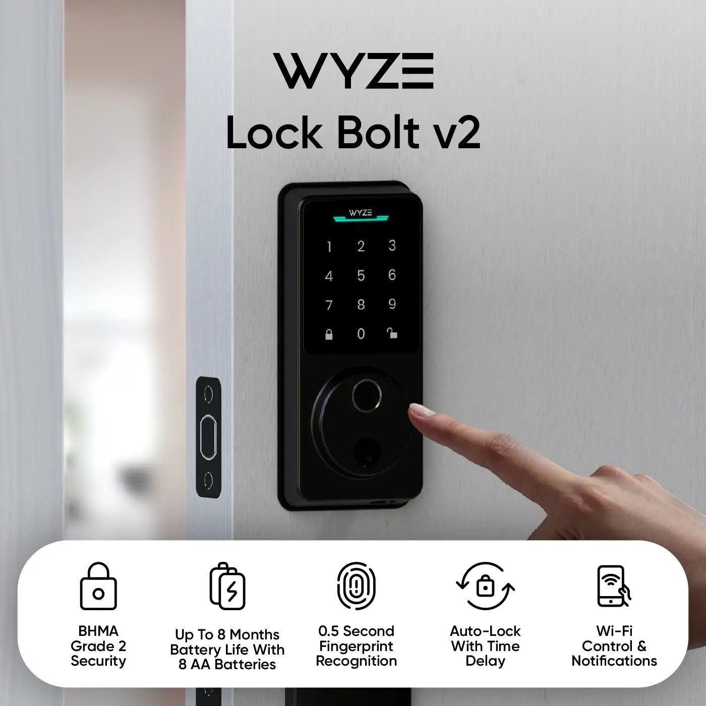 Wyze Lock Bolt V2 Smart Door Lock - Image 2