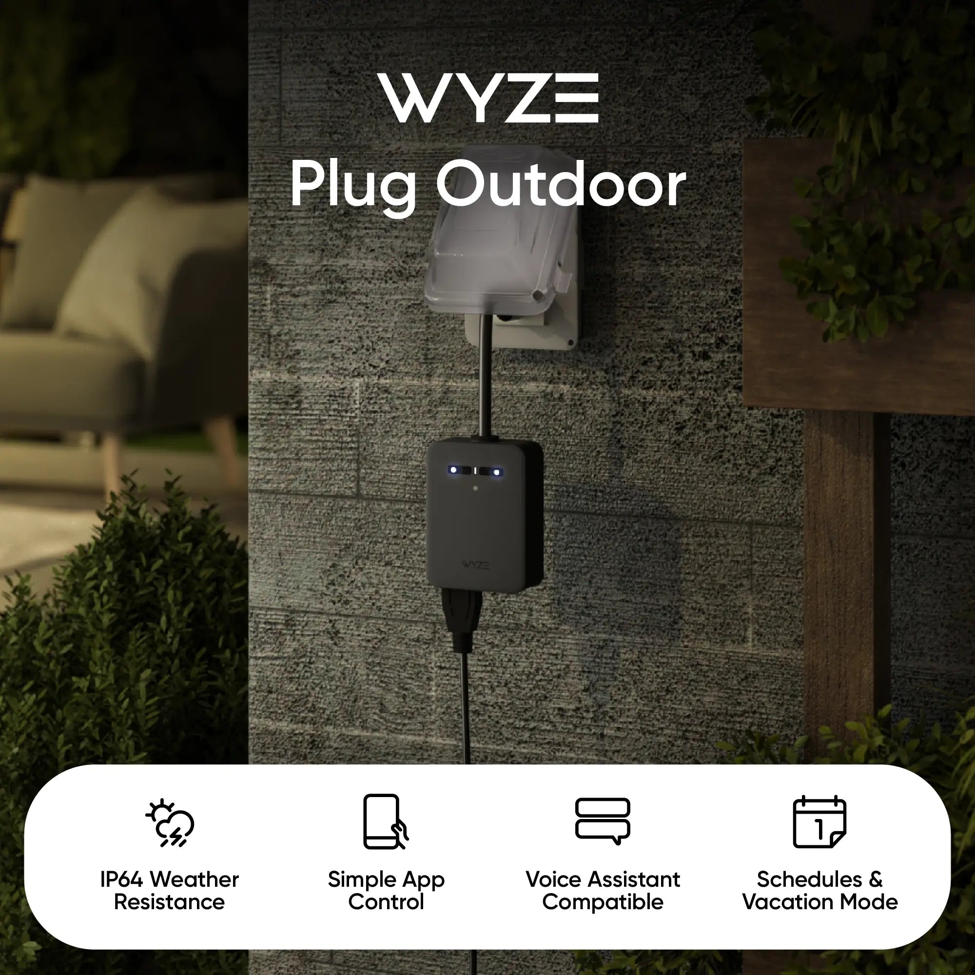 Wyze Plug Outdoor | Best Wi-Fi, Outdoor Outlet & Smart Plug - Image 2