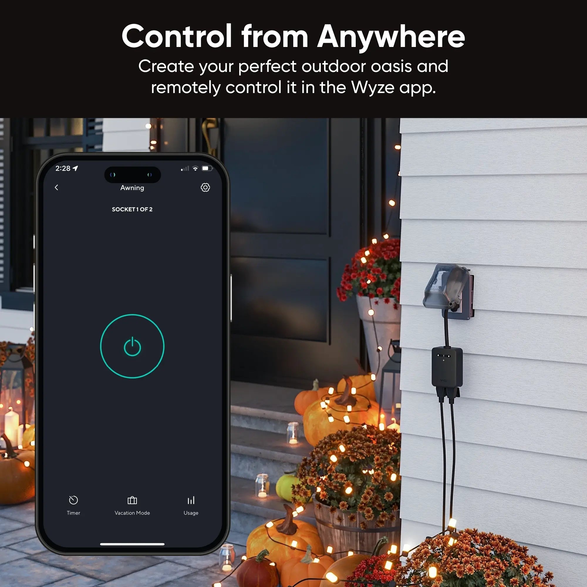 Wyze Plug Outdoor | Best Wi-Fi, Outdoor Outlet & Smart Plug - Image 3
